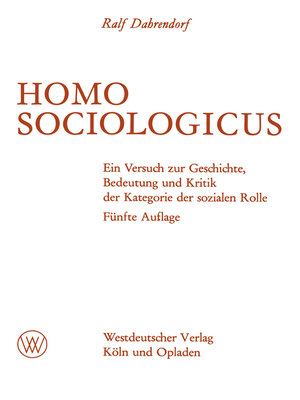 cover image of Homo Sociologicus